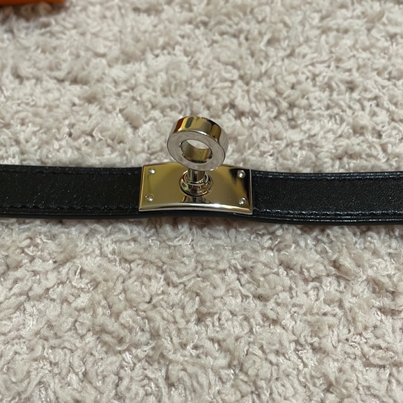 Hermes Kelly Double Tour Box leather black color size small - Picture 5 of 11